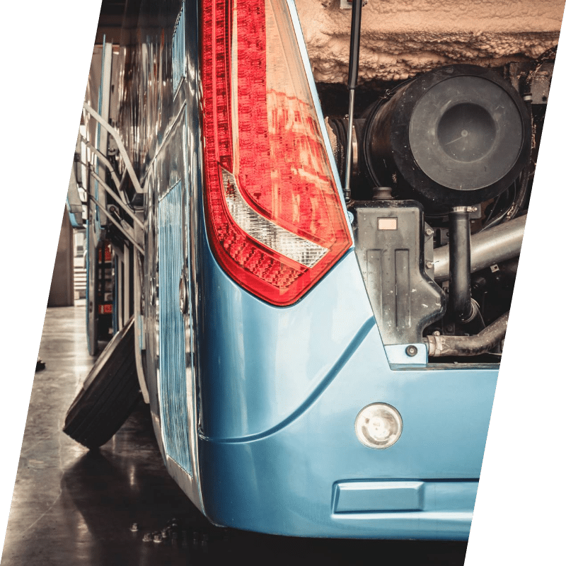 Professional mechanic working with Bus Repair 